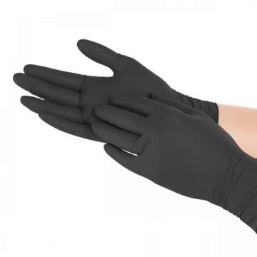 Rękawiczki nitrylowe CZARNE | Rozmiar 